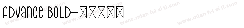 Advance Bold字体转换